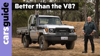 Toyota LandCruiser 70 Series 2024 review New 28L auto Workmate cab chassis tested in offroad test [upl. by Nnailuj]