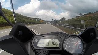 YAMAHA XJ6 DIVERSION top speed 223KMHMALAYSIA [upl. by Anoval547]