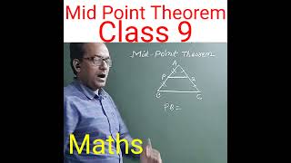 Mid Point Theorem Class 9th Maths 😌❤️❣️shorts youtubeshorts [upl. by Ataymik625]