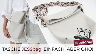 UMSCHLAGTASCHE nähen ♥ Freebook JESSbag [upl. by Blinny596]