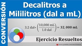 DECALITROS A MILILITROS dal a mL [upl. by Hess]