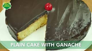 CHOCOLATE PLAIN CAKE WITH GANACHE  chocolate ganache cake  chocolate cake  4k video [upl. by Leo786]