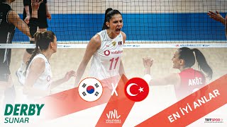 EN İYİ ANLAR  Türkiye  Güney Kore 2024 Kadınlar VNL ABD Etabı X Derby [upl. by Bevin]