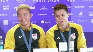 Malaysias Aaron Chia amp Soh Wooi Yik on another Olympic bronze after Tokyo 2020｜Badminton｜Paris 2024 [upl. by Burkhardt369]