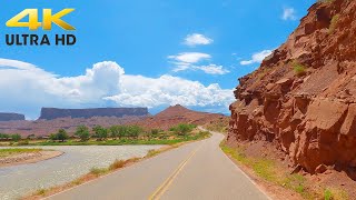 Utah Scenic Byway 128 Moab  Upper Colorado River Scenic Byway North 4K  Most Beautiful Roads [upl. by Mattie]