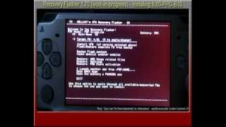 PSP Recovery Flasher 170WIP installing 660PROB10 from 371M33 [upl. by Airtina667]