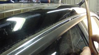 Paintless dent repair blending roof rail [upl. by Riaj]