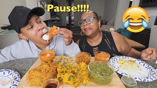 INDIAN FOOD MUKBANG SAVAGE PAUSE CHALLENGE REVENGE [upl. by Niroc]