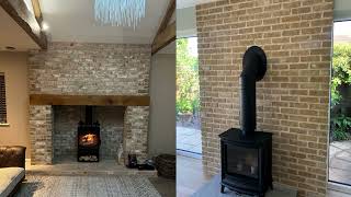 Fireplace Brick Slips  Chimney Breast Cladding [upl. by Naldo]