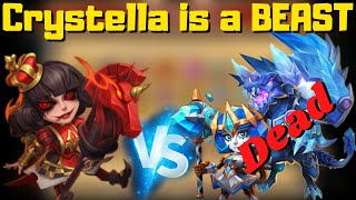 Crystella is a Beast  One Shot Master  How to kill Serratica  Castle Clash [upl. by Werbel943]