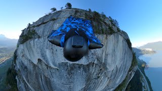 Early Morning Wingsuit BASE Jump at The Chief  Immersive 360 VR [upl. by Asirralc]