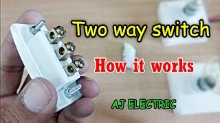 What is Two way switch 2 way switch wiring in UrduHindi [upl. by Akirej]