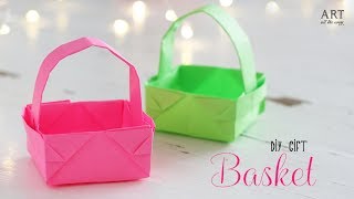 DIY Paper Basket  How to Make Easy Paper Basket for Gifts [upl. by Enrahs648]