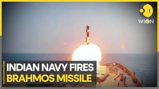 Indias show of strength as it fires Brahmos missile in Arabian Sea  Latest  English News  WION [upl. by Adnyc705]