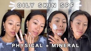 The Best Sunscreens for Oily Acne Prone Skin Testing Them ALL w The 2 Finger Rule [upl. by Nations417]