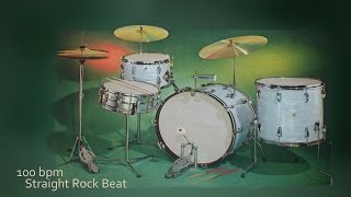 Drum Beat Play along Loop 100 BPM Metronome Practice 5 minutes SIMPLE [upl. by Sidnal]