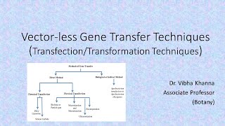 Vectorless Gene Transfer Techniques By Dr Vibha Khanna [upl. by Eustatius]