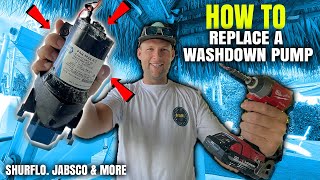 HOW TO Replace A Saltwater Washdown Pump on your Boat [upl. by Namzzaj]