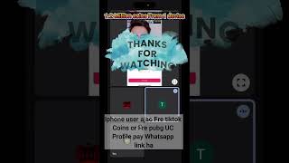 Iphone User Come For Free PUBG Uc and Tiktok Coins [upl. by Ayocal]