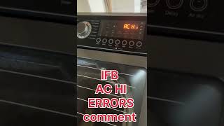 IFB WASHING MACHINE AC HI ERROR [upl. by Suiramad]