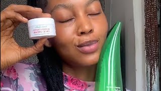 HOW TO USE ALOE VERA GEL FOR HEALTHY SKIN  ANY SKIN TONE aloevera soothing skincareroutine [upl. by Elsey]