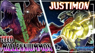 Digimon Card Game  Zeed Millenniummon VS Justimon ACE Black BT19 [upl. by Ahsram387]