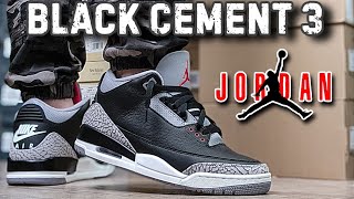 Air Jordan 3 Retro Black Cement 2024 Sneaker Review amp On Feet [upl. by Iztim322]