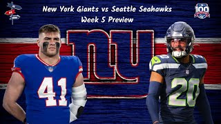 New York Giants vs Seattle Seahawks Week 5 Preview  Leonard Williams  Julian Love  Malik Nabers [upl. by Yessej]