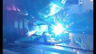 Mig welding practice  Bester 190c multi by Lincoln Electric [upl. by Luhey]