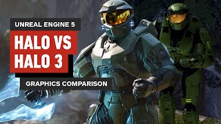 Halo Unreal Engine 5 vs Halo 3 2007 Graphics Comparison [upl. by Ellehcear]