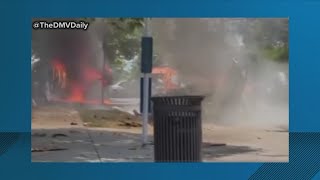 Maryland police chase that ended in a fiery crash in DC killed 17yearold one other [upl. by Kara-Lynn]