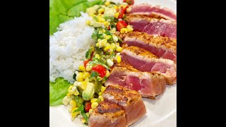 Seared Ahi Tuna With A Charred Corn Salsa [upl. by Marciano]