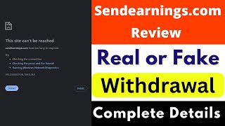 Sendearningscom Real or Fake  Sendearnings Payment Proof  Withdrawal  Scam or Legit  Review [upl. by Wildon]