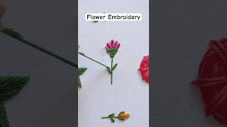 Flower Embroidery diy embroidery embroiderydesign embroiderytutorial embroiderystitches [upl. by Sletten60]