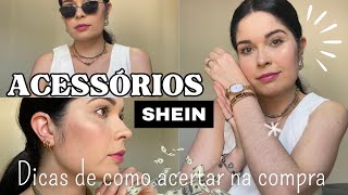 COMPRINHAS SHEIN ACESSÓRIOS DE AÇO INOXIDÁVEL E ÓCULOS DE SOL [upl. by Strauss]