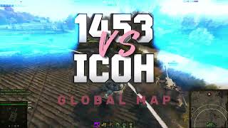 WOT  1453 vs ICOH  GLOBAL MAP  CLAN WARS  REDSHIRE [upl. by Gabriel]