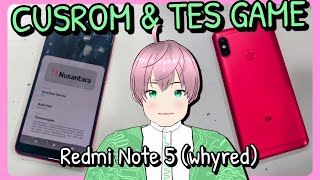 Mencoba Custom Rom Nusantara Android 13 di Redmi Note 5 whyred dan tes gaming vTuber Indonesia [upl. by Sachi]