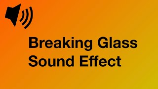 Breaking Glass  Brechendes Glas  Sound Effect 4K [upl. by Erret]