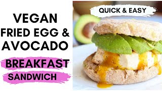 VEGAN FRIED EGG SANDWICH  Savory vegan brunch recipe [upl. by Alset]