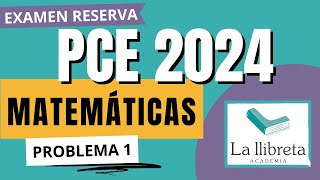 🎉MATEMÁTICAS II  RESERVA 2024 ✅ PCE Selectividad UNED 👉 PROBLEMA 1 [upl. by Aicire]