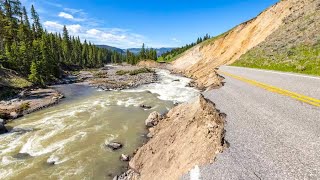 Chilcotin River landslide impact [upl. by Akelahs]