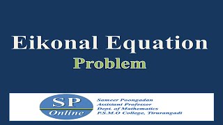 S3 MSc PDE Lecture 13The Eikonal EquationProblem [upl. by Edlyn153]