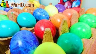 Eier Färben Marmorierte Ostereier Coloring Easter Eggs Basteln zu Ostern [upl. by Orlantha]