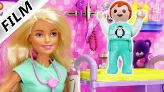 Playmobil Film deutsch  EMMA BEI DOKTOR BARBIE  Impfung beim Kinderarzt Kinderserie Familie Vogel [upl. by Lupe]