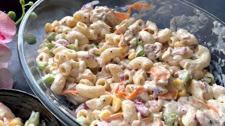 Creamy Chicken Pasta Salad Recipe  pasta salad recipe  perfect iftar recipe under 15 minutes [upl. by Ceporah582]