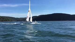 Hydrofoil Trimaran Test Sail Compilation [upl. by Claybourne]