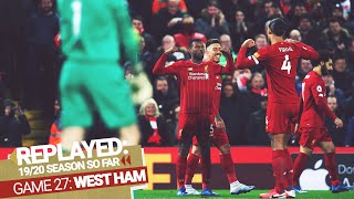 REPLAYED Liverpool 32 West Ham  Reds edge exciting back and forth clash [upl. by Eelrehpotsirhc]