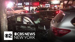 3 police officers hurt in Hells Kitchen crash NYPD says [upl. by Tuck]