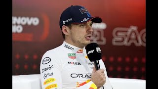 Max Verstappen calls out British media in press conference after winning Brazilian GPMax Verstappen [upl. by Alyekahs]