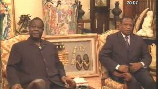 Daoukro Le Président Henri Konan Bédié a échangé avec Boureima Badini et le couturier Pathé O [upl. by Notfilc]